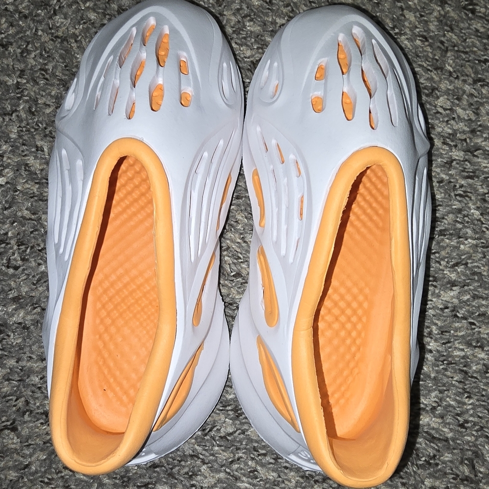 White & Orange Foam Runners